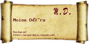 Moise Dóra névjegykártya